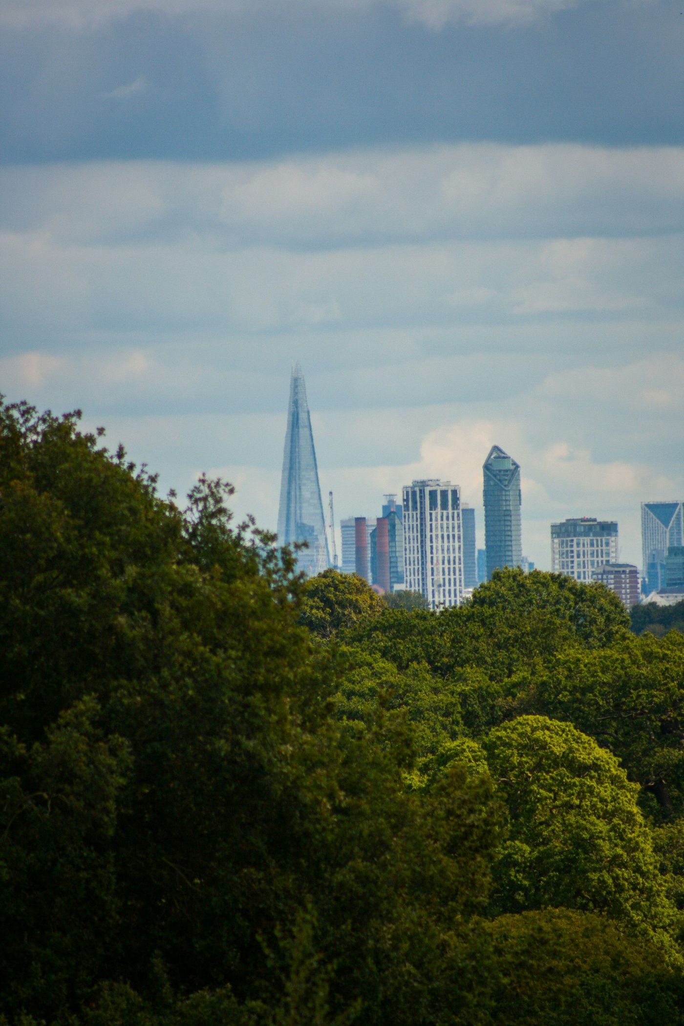 London skyline seen from a distance