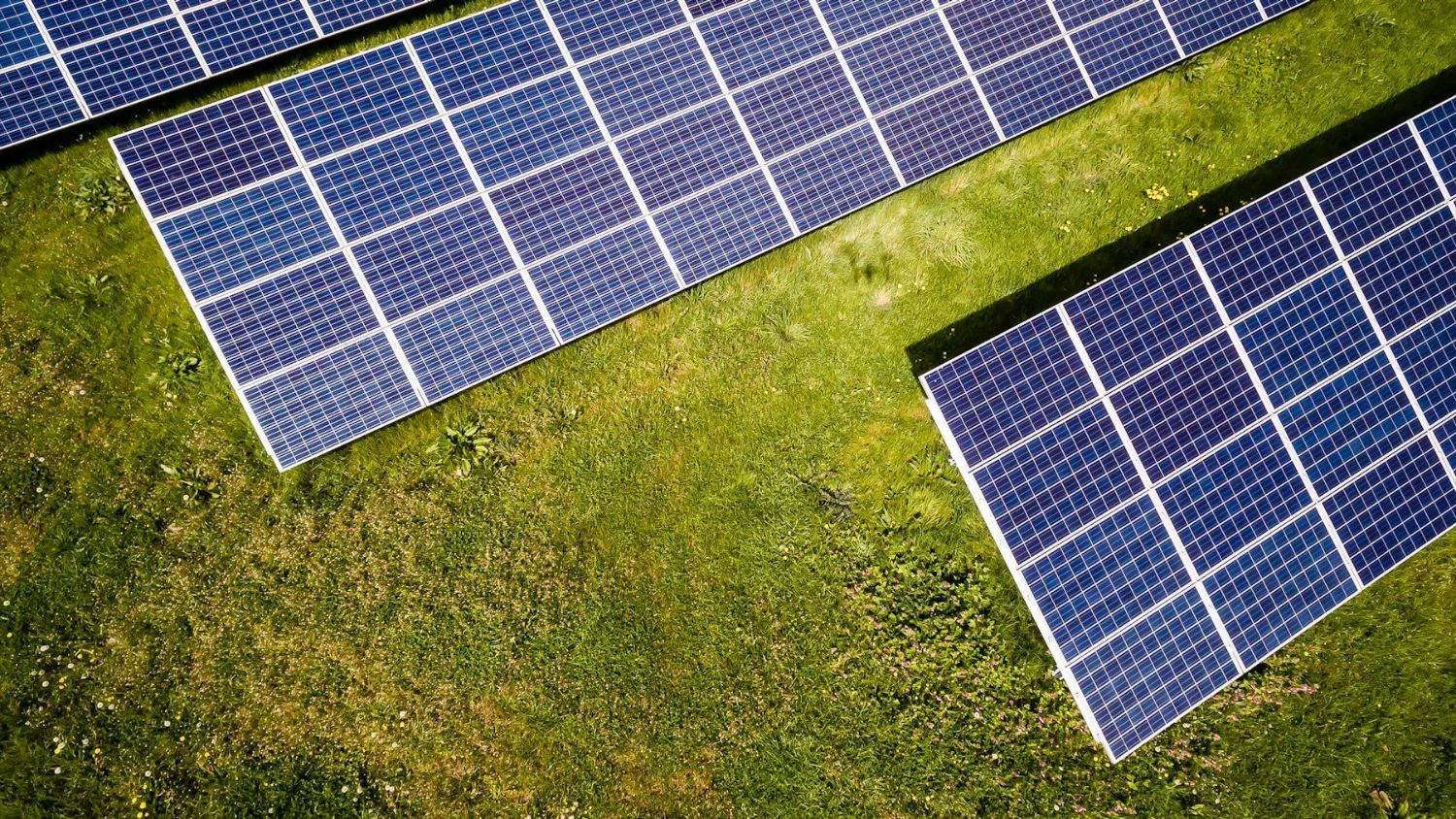 Utility-scale solar and wind installation